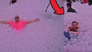 POOL FILLED WITH 1 MILLION BALLS!