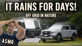 Camping in the Rain. ASMR Off-Grid in New Zealand