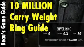 10 MILLION Carry Weight Ring - Skyrim Special Edition - xBeau Gaming