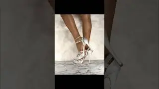 👠✨ Pick One: White, Silver, or Blue Heels? #shorts #heels #shortsfeed