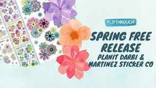 Flip through Spring Free Release | PlanIt Darbi & Martinez Sticker Co Collab | Sticker Rep