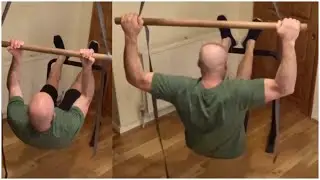 Suspension bar pulling workout #strengthcoaching