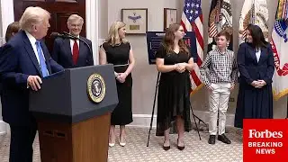 Trump Surprises Boy At Press Briefing: I'm Giving Him The 'Best Present He's Ever Going To Get'