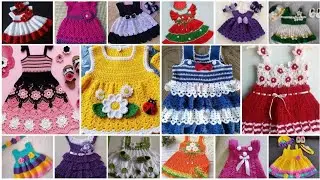 Most beautiful handmade crochet embroiderd baby frock|Knitted frocks 4 girls|Embroidered frock ideas