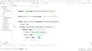 Flutter - Row and Column Widget(Mobile App Development)