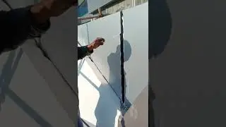 silicon work aluminium composite panel sheet work with silicone black silicone with cotton tape