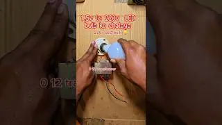 1.5v to booster 220v LED bulb glow Experiment     #experiment #electronic #led #diyprojects #voltage