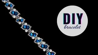 bracelet design with pearls and crystals. beading for beginners