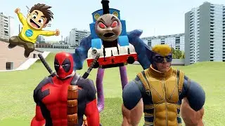 DEADPOOL & WOLVERINE VS EVIL THOMAS.EXE ! || Garrys Mod Gameplay || Konas2002