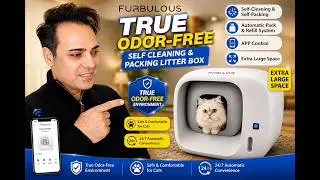 Furbulous True Odor-Free Self Cleaning and Packing Litter Box, Automatic Cat Litter Box,