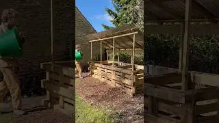 Самодельные компостные отсеки из поддонов 🌱🪱 #овощеводство #советыпосадоводству #проектысвоимируками