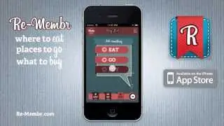 Re-Membr iPhone App Demo  (Pre-Release)