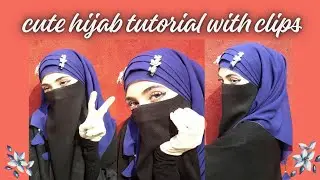 Super Cute Layered Hijab tutorial with Clips | Easy & Stylish Look | by Hannah shah