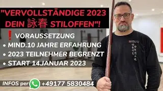 NEU 2023❗️AUßERGEWÖHNLICHE MÖGLICHKEIT – Neue Masterclassen für „Wing Chun“ erfahrene