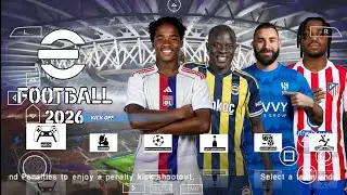 eFootball PES 2026 PPSSPP Android Offline PS5 Camera | Полное обновление eFootball 2026 PSP