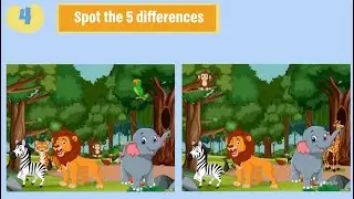 Spot the difference Game| Can you spot the difference? Animals