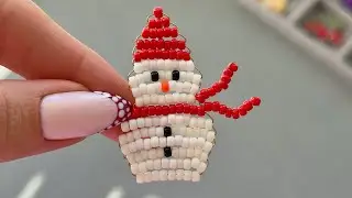 DIY Beaded Snowman Tutorial | Easy Christmas Beadwork for Beginners