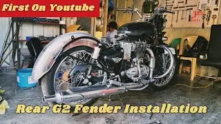 (Part 5) - Old G2 Rear Fender Install on Royal Enfield Bullet | Old G2 Conversion🔥