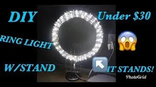 DIY ring light with stand! 2018 | Very easy!