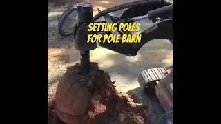 Pole barn Footing size and how much concrete for the poles.  #construction