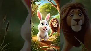 Lion Meets a Clever Rabbit 🐰🦁 | Short Bedtime Story #healthyeating#kidsfun #babysongs #kidsfun