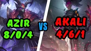 Challenger Azir Mid replay High Elo Gameplay