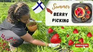 🍓Strawberry and 🍒Red Currant Picking + Treats🫶| My Finnish Summer Berry Picking Experience Part 2🤞