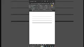 MS Word  - Horizontal Rule