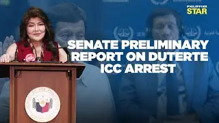 Imee Marcos holds presscon discussing Senate preliminary report on Duterte ICC arrest