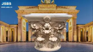 JSBS Wholesale Stone Roman Decoration Marble Corinthian Column Pillar Capital manufacturer