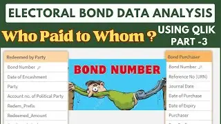 Electoral Bond Data Analysis with Bond Number Using Qlik - Part 3 #qliksense #qlikcloud #qliksaas