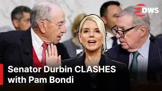 HEATED DEBATE: Senator Durbin CLASHES with Pam Bondi in Explosive DOJ Corruption Hearing | AC1E