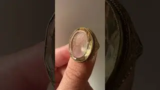 RARE!  Antique 14k Gold Carved Greek Goddess Citrine Filigree Ring