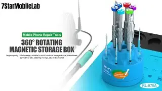 RELIFE RL-078A Multifunctional Screwdriver Storage Stand Rotating Box, Card Slots and Anti-Slip Base