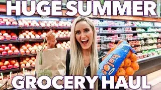 HUGE SUMMER GROCERY HAUL ☀️ GROCERY SHOPPING HACKS FOR FAMILIES 🛒 HEALTHY GROCERY HAUL 2019 😯