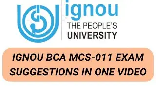Ignou BCA MCS-011 Important question & notes
