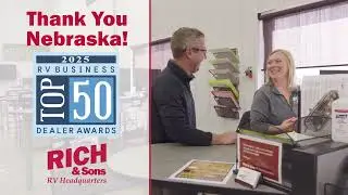 Спасибо, Небраска, от штаб-квартиры Rich & Sons RV