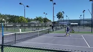 Teo Davidov 1/4 final match win at Eddie Herr Junior International in 12s in 2021 at 11 and 3 months