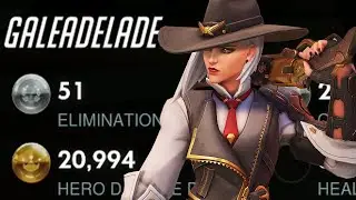 51 ELIMS! POTG! THE MOST ACCURATE ASHE - GALE ! GAMEPLAY OVERWATCH SEASON 28 TOP 500