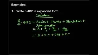 #11 Writing Decimal Numbers in Expanded form