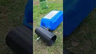 Homemade blower spreader attachment for leaf blower... #gardening #leafblower #fertalizer