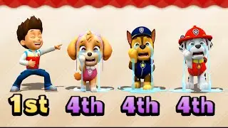Mario Party The Top 100 - All Minigames Ryder Vs Skye Vs Chase Vs Marshall | Who Wins?