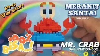 Merakit santai Lego Bricks Mr. Crab Seri JYM1103-392_1103-302_A1103-302
