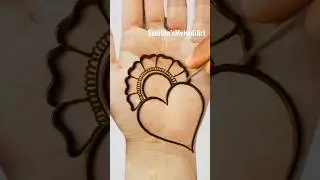 Beautiful Heart Shape Mehndi Design&hearts;️ #mehndi #viral #shorts #youtubeshorts #sunithasmehndiart