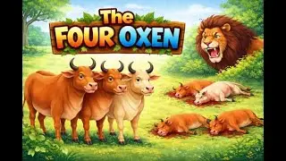 The Four Oxen | Moral Story for Kids | Unity is Strength | Short Story