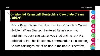 Why did Raina call Bluntschli a 'Chocolate Cream Soldier'?