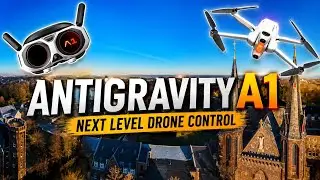 Antigravity A1 drone vangt de zonsondergang in Steyl