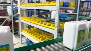 10 20L Filling, capping, labeling, weight checker and stacking line testing video