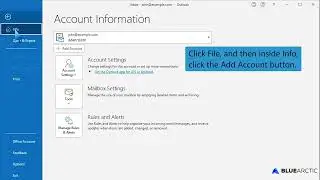 How to Set up a cPanel Email Account with Outlook 2019   BLUE ARCTIC