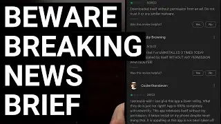 Breaking News Brief Android App is Installed Automatically via Ad Campaign